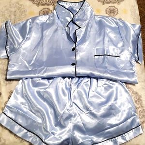 Shien Buttondown silk sleep set